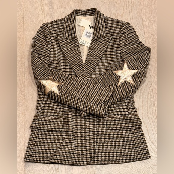 Zadig & Voltaire Visit Car Patch Wool-Blend Blazer. - Picture 1 of 11